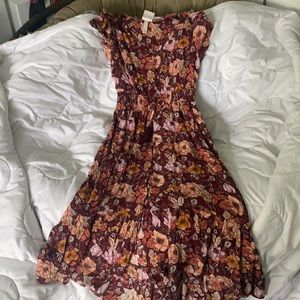 Knox Rose Pretty Fall Floral Midi Dress